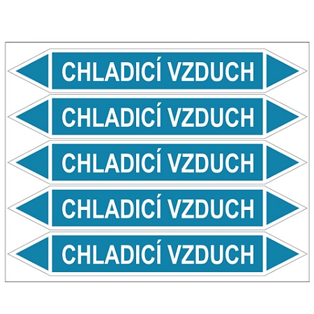 Značení potrubí, chladicí vzduch